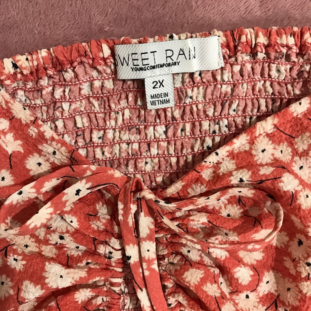 Sweet Rain Rust Floral Blouse